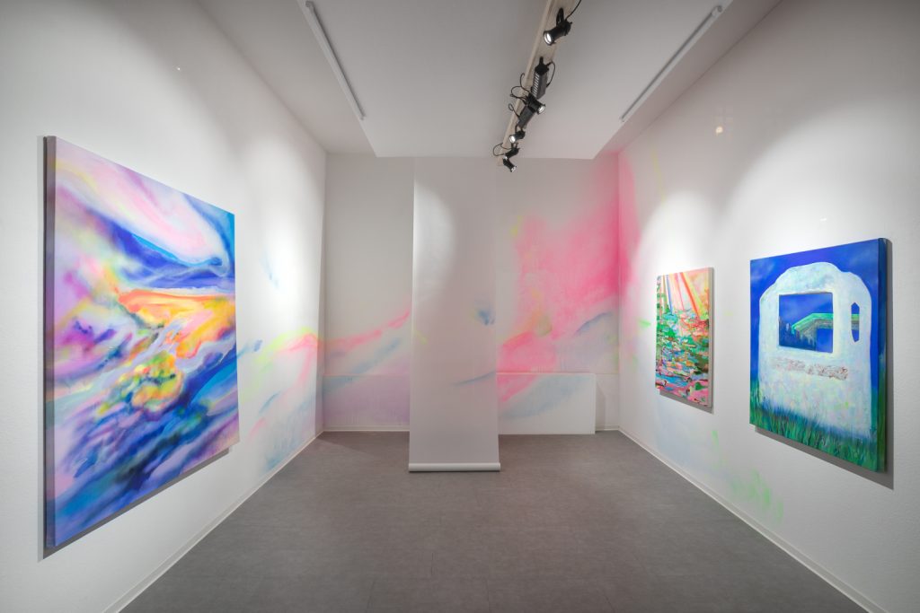 Installation view of Inmensidad at NeuDeli, Leipzig, 2024